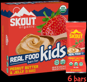 Skout Organic - Kids Bar Peanut Butter Jelly, 5.1 oz | Pack of 6