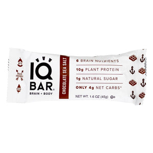 IQ Bar - Brain Body Bar Chocolate Sea Salt 1.6 Oz. | Pack of 12