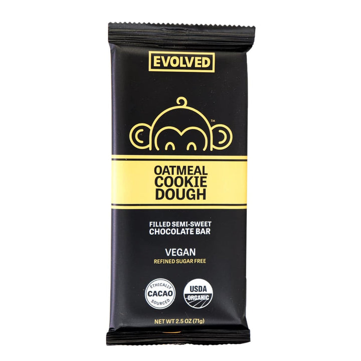 Evolved Chocolate Bar - Oatmeal Cookie Dough, 2.5 oz | Pack of 8 - PlantX US