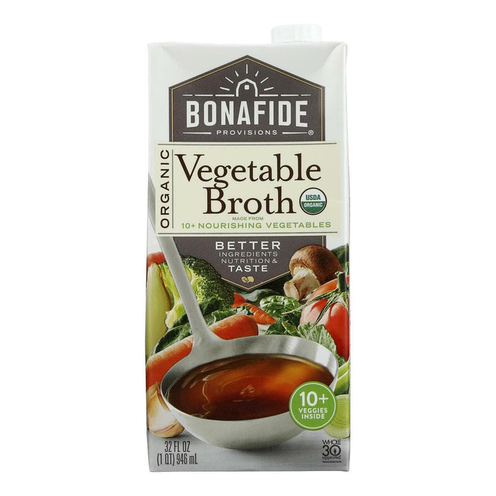 Bonafide Provisions - Broth Vegetable - 32 OZ | Pack of 6 - PlantX US