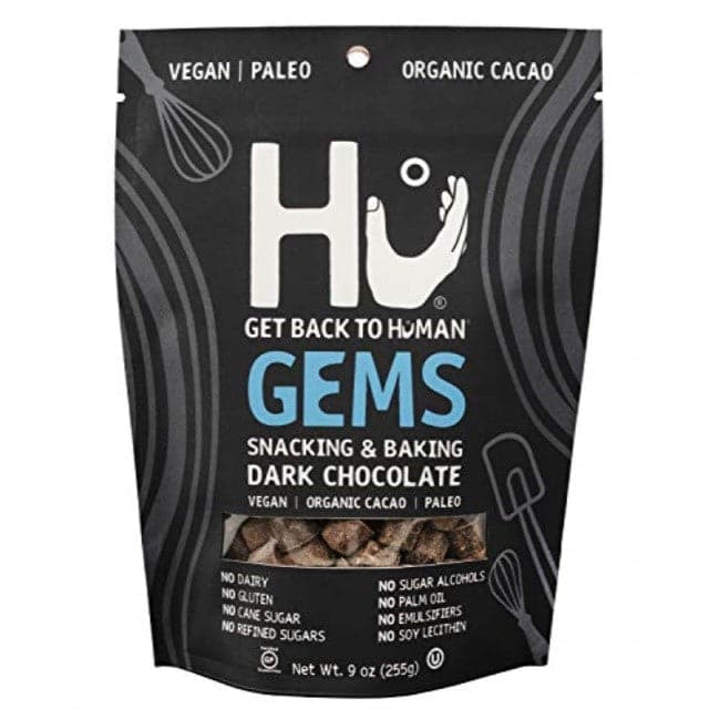 Hu Snacking & Baking Chocolate Dark Snack Gems, 9 oz | Pack of 6 - PlantX US