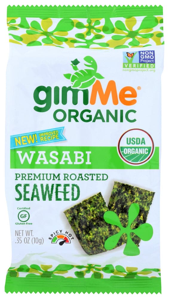 Gimme Wasabi Flavored Roasted Seaweed Snacks 0.35 Oz
 | Pack of 12 - PlantX US