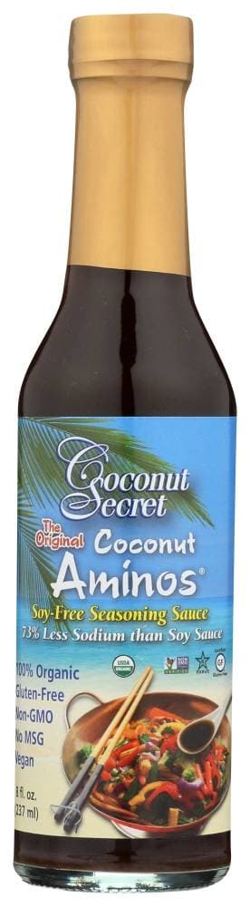 Coconut Secret - Raw Soy-Free Seasoning Sauce, 8 oz | Pack of 12 - PlantX US