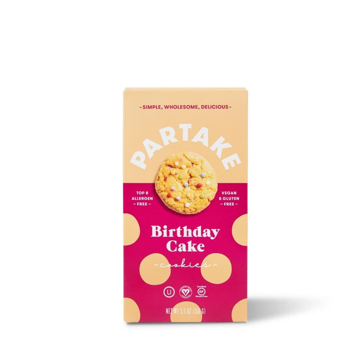 Partake Cookies Birthday Cake 5.5 Oz | Pack of 6 - PlantX US