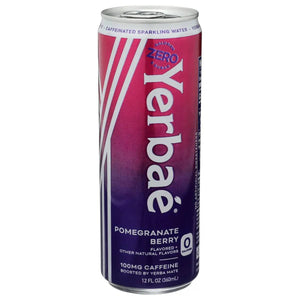 Yerbae - Pomegranate Berry Enhanced Sparkling Water, 12 oz | Pack of 12