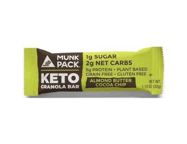 Munk Pack - Keto Granola Bars Almond Butter Cocoa Chip - 4 Bars
 | Pack of 6 - PlantX US