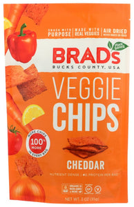 Brad's Raw Foods Veggie Chips Cheddar 3 Oz
 | Pack of 12