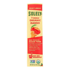 Solely Jerky Mango Organic, 0.8 oz | Pack of 12