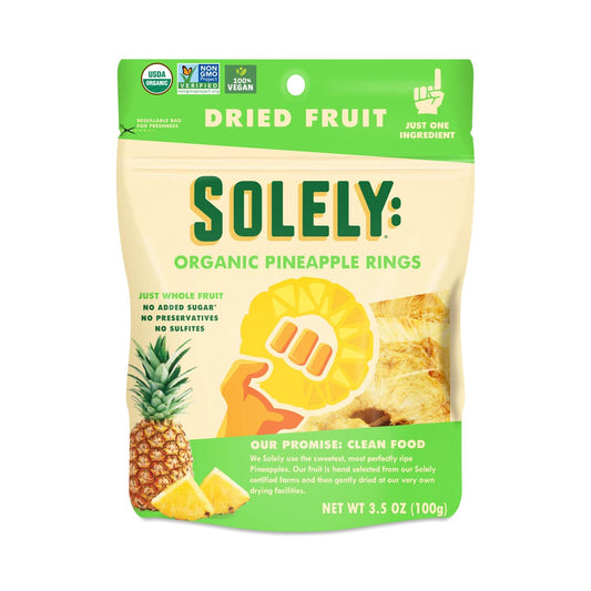 Solely - Dried Fruit - Pineapple, 3.5oz (Pack of 6)