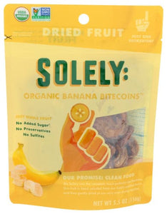 Solely Fruit Dried Banana Organic , 5.5 oz
 | Pack of 6