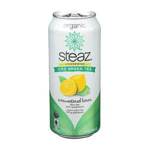 Steaz Unsweetened Iced Green Tea, Lemon, 16 OZ
 | Pack of 12