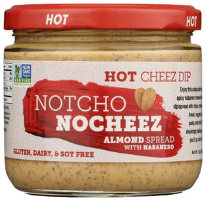 Notcho Nocheez Almond Spread with Habanero Hot Cheese Dip 12 Oz
 | Pack of 6