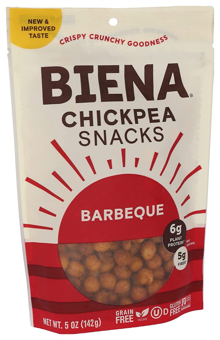 Biena Chickpea Snacks Barbeque, 5 Oz. Bag ...
 | Pack of 8 - PlantX US