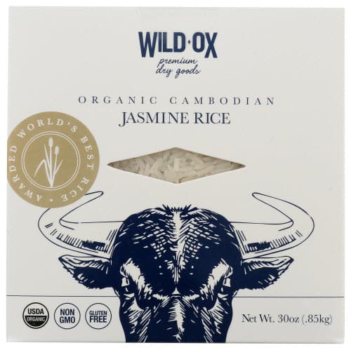 WILD OX: Organic Cambodian Jasmine Rice, 30 oz

 | Pack of 6 - PlantX US