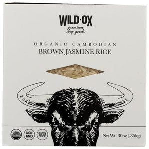 Wild Ox - Rice Jasmine Brown Cambod, 30 oz | Pack of 6