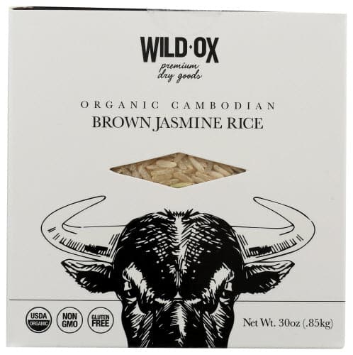 WILD OX: Rice Jasmine Brown Cambod, 30 oz | Pack of 6 - PlantX US
