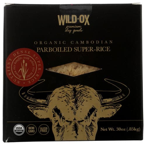 WILD OX: Organic Cambodian Parboiled Super Rice, 30 oz | Pack of 6 - PlantX US