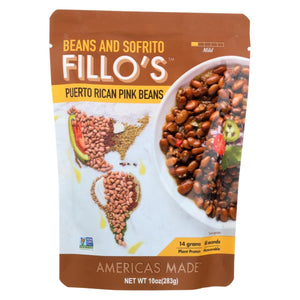 Fillo's Beans and Sofrito Puerto Rican Pink Beans 10 Oz | Pack of 6