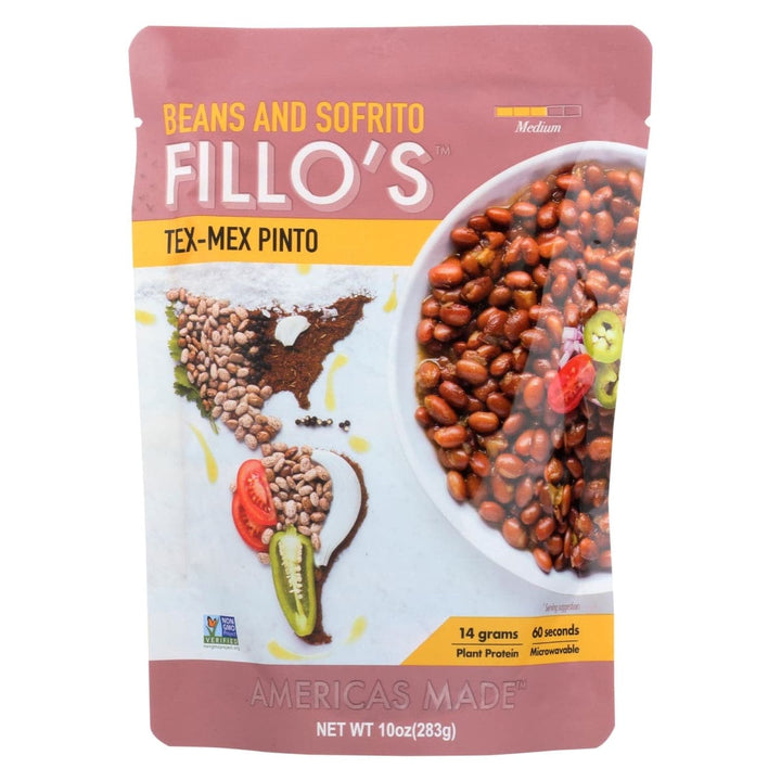 Fillo's Beans and Sofrito Tex-Mex Pinto 10 Oz | Pack of 6 - PlantX US