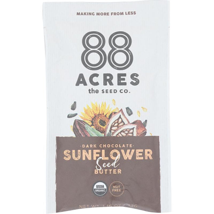 88 Acres Sunflower Seed Butter - Dark Chocolate, 1.16 oz _ 10 pouches