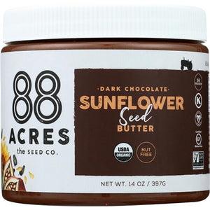 88 Acres - Sunflower Seed Butter Dark Chocolate Jar, 14oz