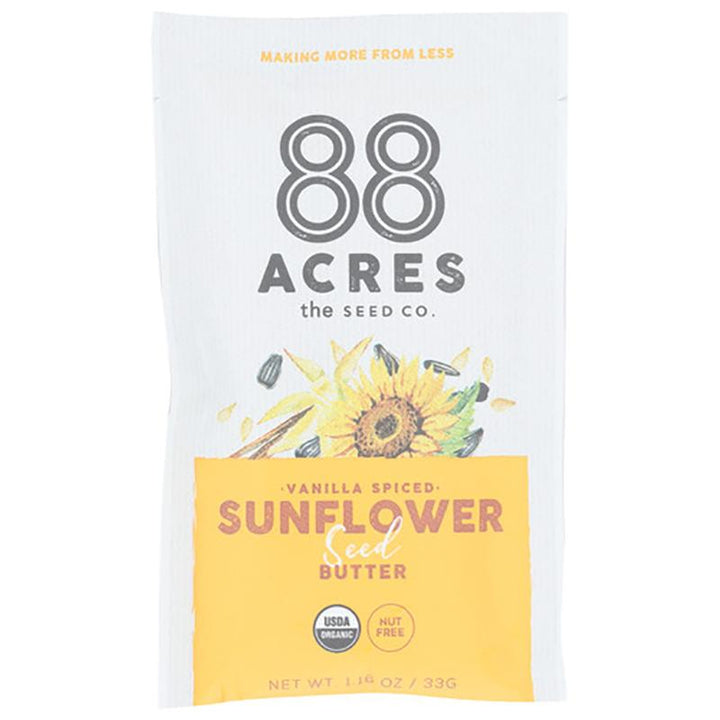 88 Acres Sunflower Seed Butter - Vanilla Spice, 1.16 oz _ 10 pouches