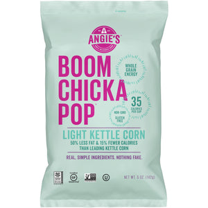 Angie's Boom Chicka Pop - Light Kettle Corn Popcorn, 5oz | Pack of 12
