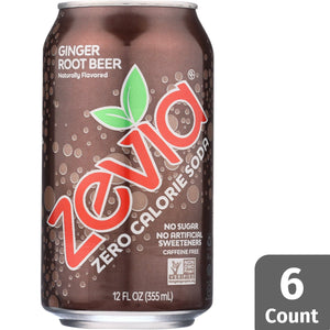 Zevia Natural Root Beer Diet Soda, 6x12 oz
 | Pack of 4