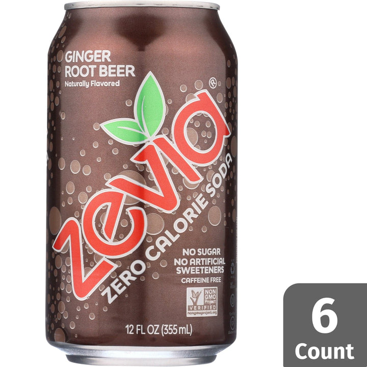 Zevia Natural Root Beer Diet Soda, 6x12 oz | Pack of 4 - PlantX US