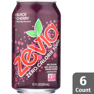 Zevia Natural Black Cherry Diet Soda, 6pk 
 | Pack of 4