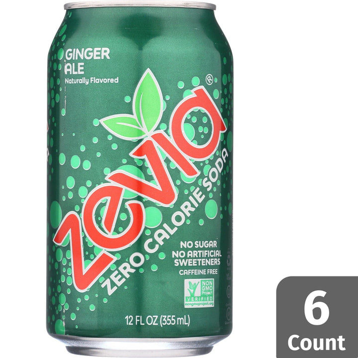 Zevia Natural Ginger Ale Diet Soda (6x12 Oz)
 | Pack of 4 - PlantX US