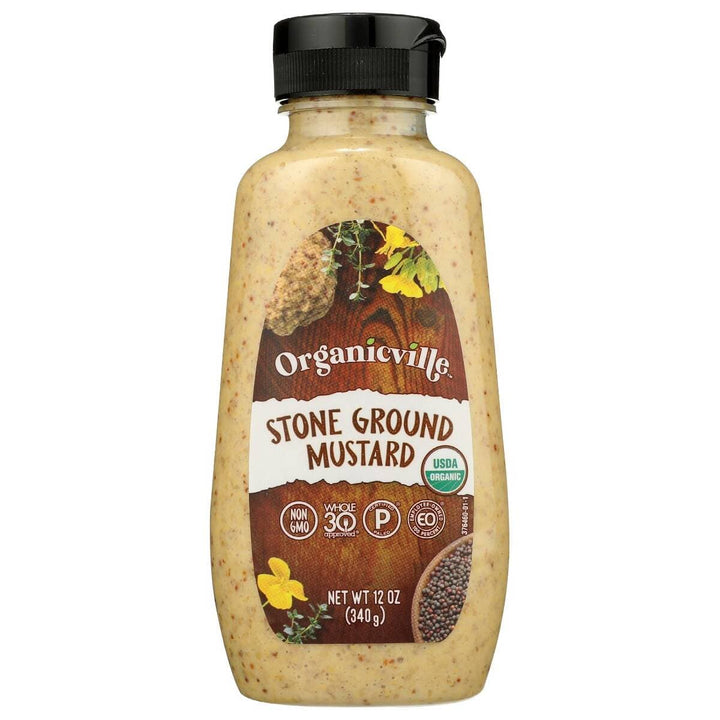 Organicville Organic Stone Ground Mustard 12 Oz
 | Pack of 12 - PlantX US