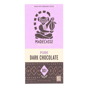 Beyond Good - Madecasse Chocolate Bar 80% Pure Dark Chocolate, 2.64 oz | Pack of 12