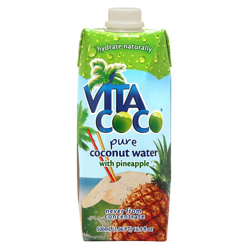 Vita Coco Pure Coconut Water with Pineapple, 17 oz Pack of 12 PlantX US