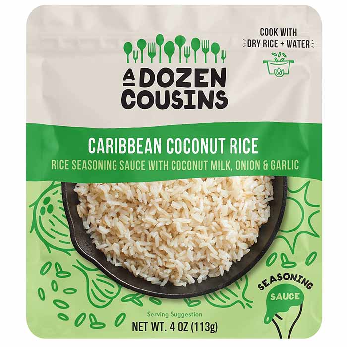 A Dozen Cousins - Rice Seasoning Sauce - Caribbean Coconut Rice, 4oz 