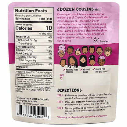 A Dozen Cousins - Seasoning Sauce - Peruvian Pollo A La Brasa, 3oz - back