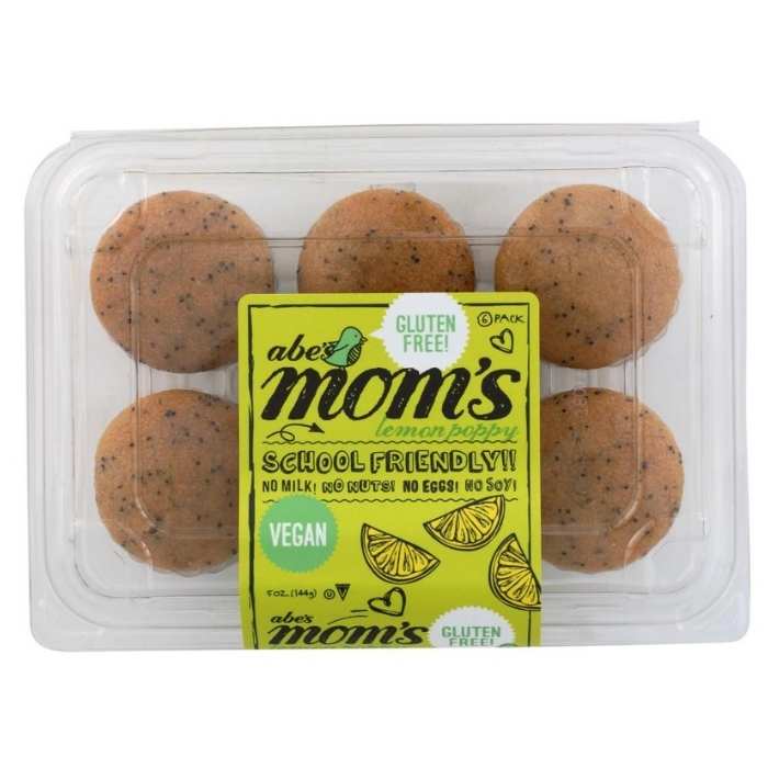 Abe's - Mom's Gluten Free Lemon Poppy Muffins, 6 Pack - front