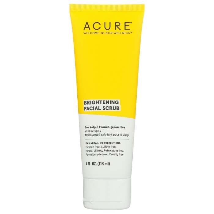 Acure - Brightening Facial Scrub, 4 fl oz - front