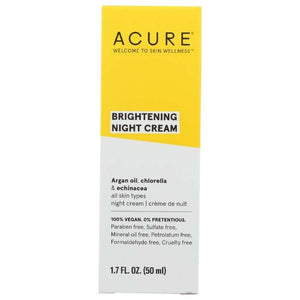 Acure - Brightening Night Cream, 1.7 fl oz