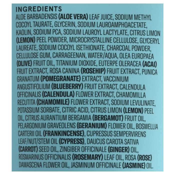 Acure - Incredibly Clear Charcoal Lemonade Facial Scrub, 4 fl oz - ingredients