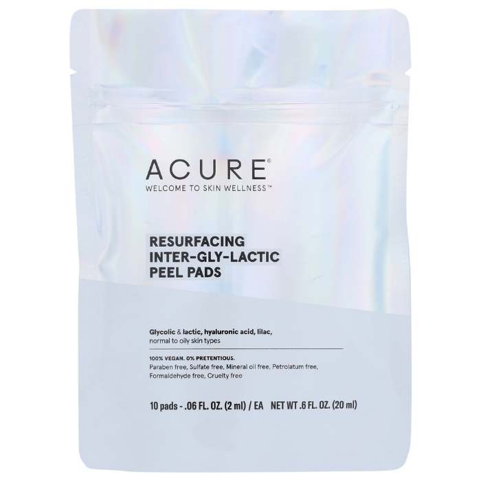 Acure - Resurfacing Inter-gly-lactic Peel Pads, 10-Pack - front