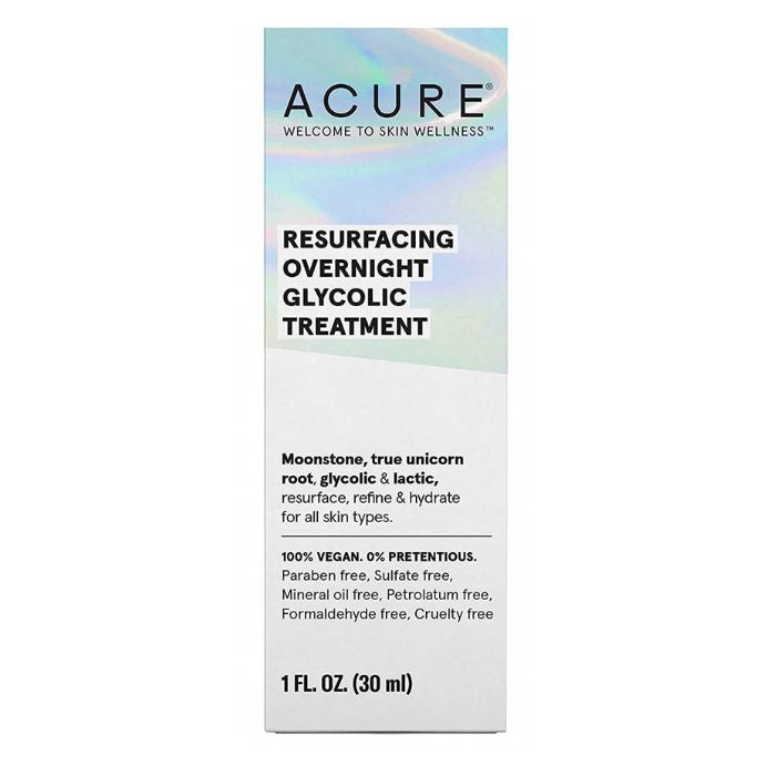 Acure - Resurfacing Overnight Glycolic Treatment, 1 fl oz - front
