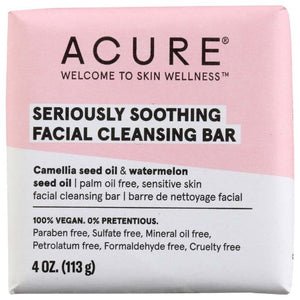 Acure - Seriously Soothing Facial Cleansing Bar, 4oz