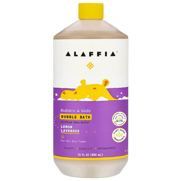 Alaffia Kids Bubble Bath Lemon Lavender, 32 fl oz