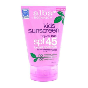 Alba Botanica - Kids Sunscreen SPF 45, 4oz