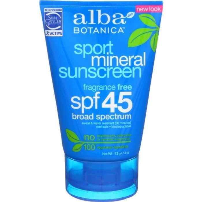 Alba Botanica - Sport Mineral Sunscreen SPF 45 - Front