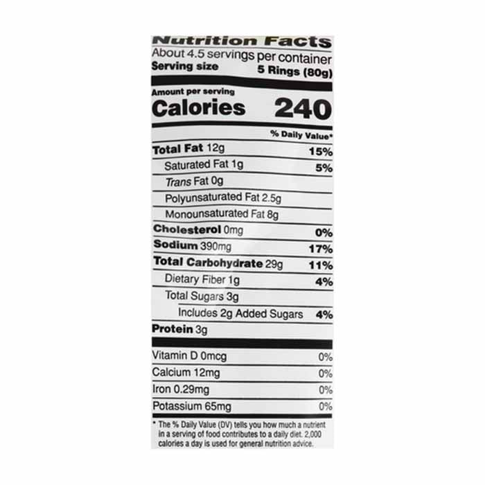 Alexia - Onion Ring Famliy Size Sea Salt, 13.5oz - Back