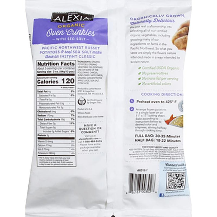 Organic – Oven Crinkles w/ Sea Salt, Alexia Foods
