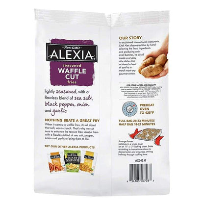 834183007033 - alexia seasoned waffle cut fries back