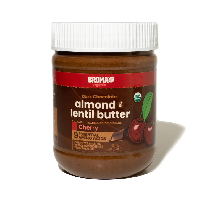 Broma - Almond and lentil butter Cherry, 12oz